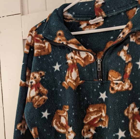 Vintage Retro Oceanic Teddy Bear Fleece - Picture 2 of 5